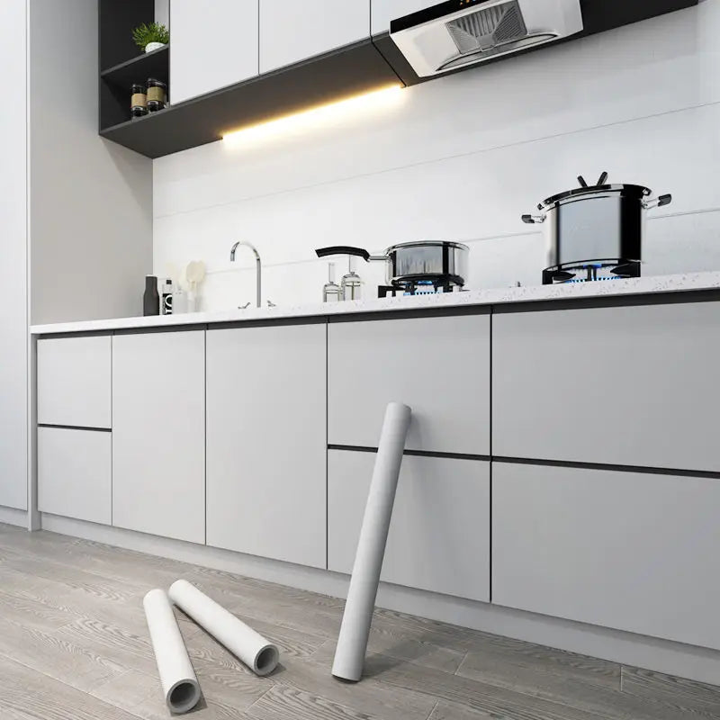 Modern Solid-Color Waterproof, Oil-Resistant & Extra-Thick PVC Peel-and-Stick Contact Paper – Matte or Shiny for Cabinets, Countertops & Furniture