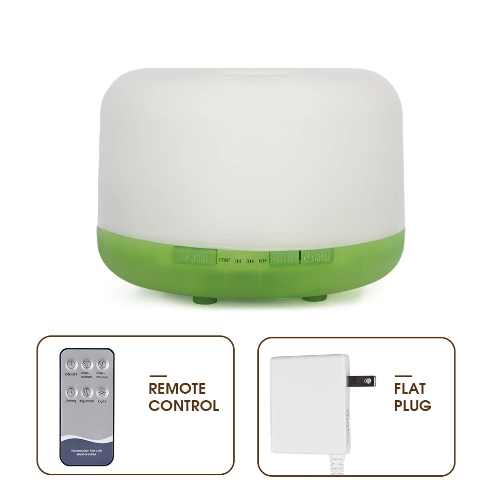 500ml Ultrasonic Essential Oil Diffuser with Remote and LED Lights