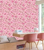 Pink Floral Peel-and-Stick Wallpaper – Waterproof Removable Extra-Thick PVC Vinyl