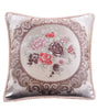 Floral Medallion Pillow Cover – Embroidered Bouquet, 18.90 in Square