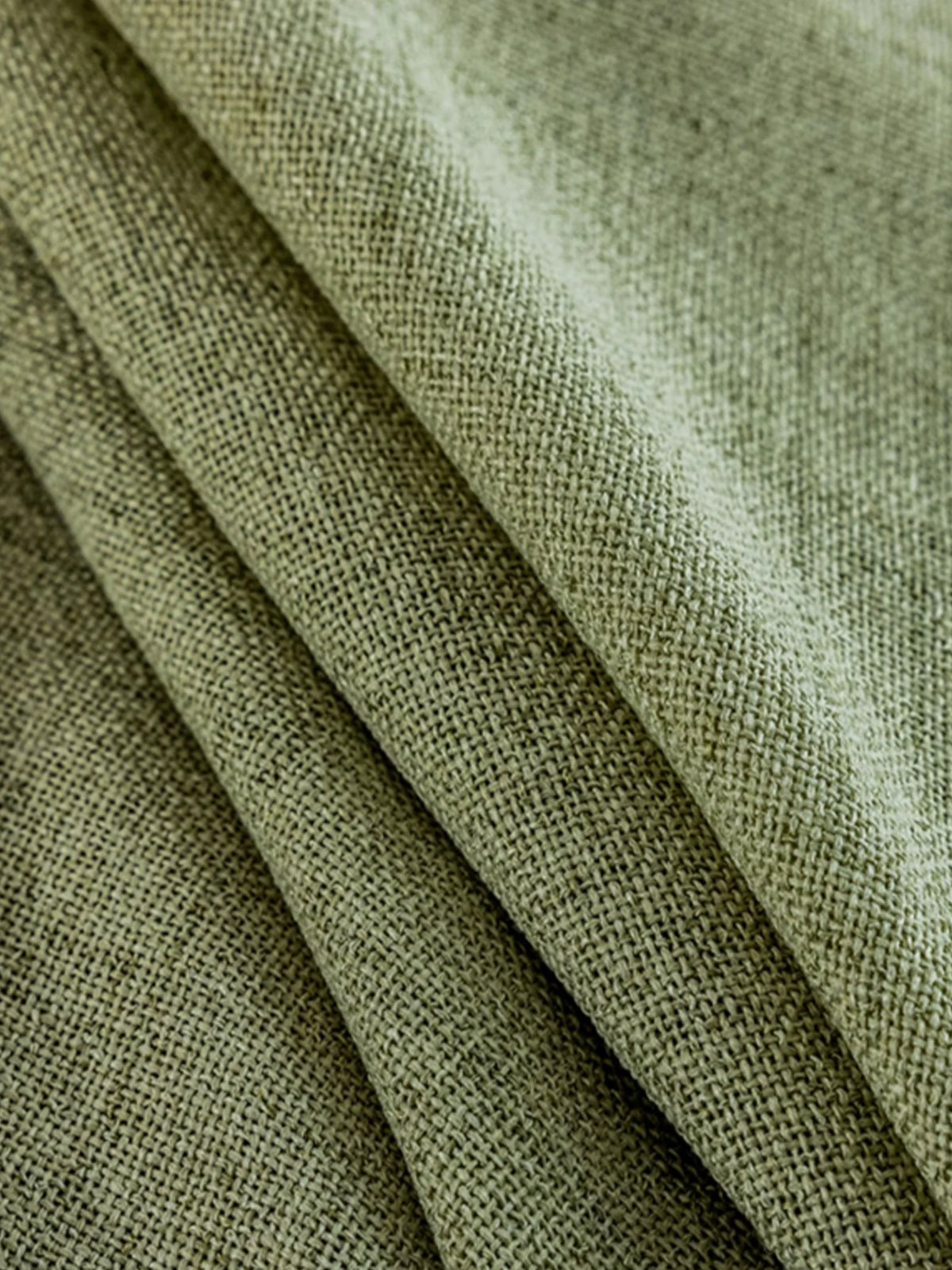 Matcha Green Linen-Look Light-Filtering Curtain Panel – 4 Hanging Styles