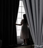 Dark Gray 200 GSM Double-Layer Semi-Light Blocking Curtain Panel – 3 Hanging Styles