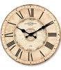 Distressed Beige Roman Numeral Wall Clock – Silent Quartz, Four Sizes