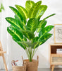 Large Artificial Bird of Paradise Plant Leaves – Real Touch Tropical Strelitzia Faux Greenery for Home & Garden Decor