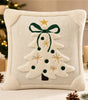Embroidered Christmas Tree Pillow Covers – Plush Set of 2, 17.72 in