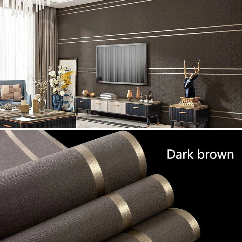 Deerskin-Texture Nordic Geometric Traditional Non-Woven Wallpaper – 53 cm × 9.5 m
