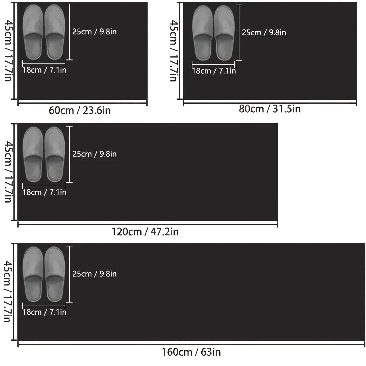 Printed Non-Slip Rubber Kitchen & Bathroom Mat – Absorbent, Moisture-Proof Long Floor Mat