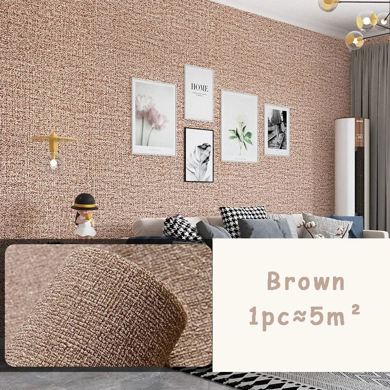 10m 3D Extra-Thick Waterproof PVC Peel-and-Stick Wallpaper – 2.5mm Embossed, Anti-Collision & Mould-Resistant