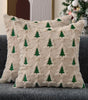 Embroidered Christmas Tree Pillow Covers – Plush Set of 2, 17.72 in