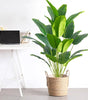 Large Artificial Banana Palm Plant Leaves – Real Touch Tropical Faux Monstera Greenery for Home & Garden Decor