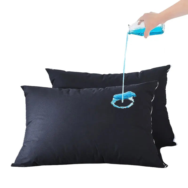 Waterproof Polyester Microfiber Zipper Pillow Protectors – 19.69 × 27.56 in (50 × 70 cm), Set of 2