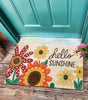 Vintage Welcome Doormat – Non-Slip Washable Polyester Flannel Entryway Mat, 4 Designs