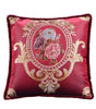 Floral Embroidered Throw Pillow Cover – Ornate Scrollwork, 18.90 in Square