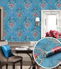 Vintage Damask Floral Peel-and-Stick Wallpaper – Waterproof Removable PVC Vinyl