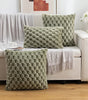 Bubble-Texture Plush Pillow Cover – Black, Gray & Green, Square and Lumbar Sizes