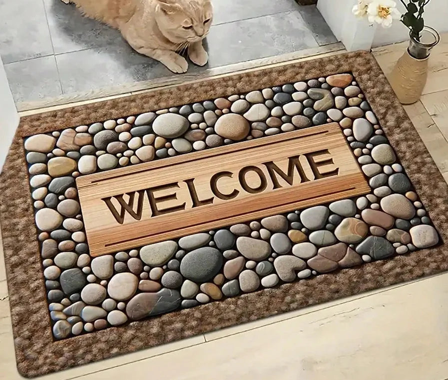Cowboy Boot Doormat – Absorbent Non-Slip Washable Flannel Entrance Mat