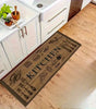 Wood-Grain Kitchenware Pattern Non-Slip Kitchen Rug & Entrance Mat – Soft Washable Polyester