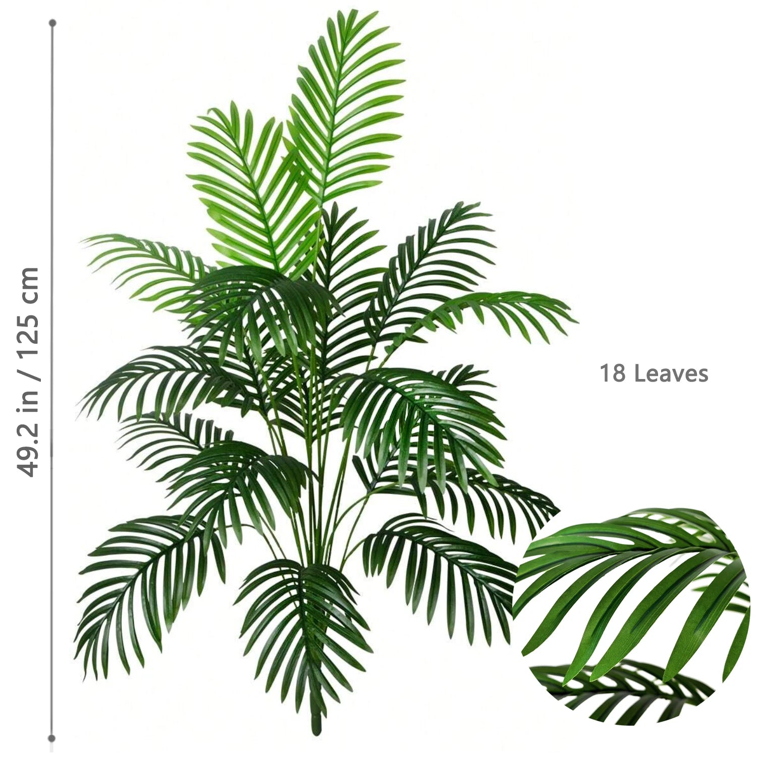 Large Artificial Palm Tree Branches – Tropical Fake Palm Leaf Plant for Home, Garden & Event Decoration