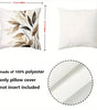 Neutral Botanical Floral Leaf Polyester Pillow Cover – 4 Designs, 4 Sizes