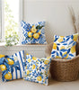 Coastal Lemon Polyester Pillow Covers, Set of 4 – 15.75, 17.72, 19.69 or 23.62 in Square (40, 45, 50 or 60 cm)