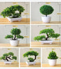 Small Artificial Bonsai Potted Plant – Green Faux Tree Ornament for Home, Garden & Hotel Decor