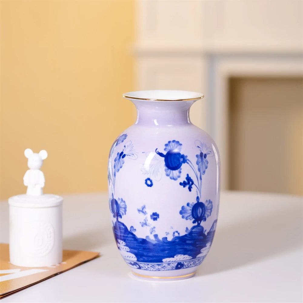 Hand-Painted Ceramic Flower Vase – 5 Color Designs