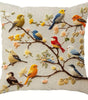 Colorful Songbirds A4 Polyester Peachskin Pillow Cover – Single-Sided Print, 15.75–23.62 in Square, 1 Piece