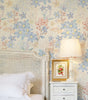 Light Blue Floral Waterproof PVC Peel-and-Stick Wallpaper for Walls & Cabinets