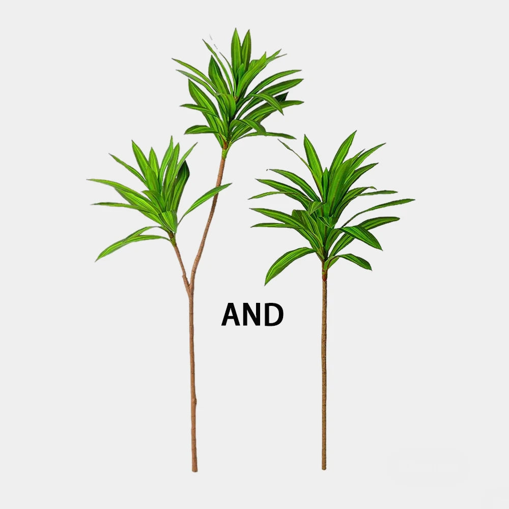 Artificial Dracaena Bamboo Tree Branch – Large Faux Corn Plant Leaves for Indoor Home & Office Decor