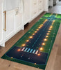 Neon Airplane Runway Kids’ Play Rug – Washable Polyester Floor Mat for Bedroom, Corridor & Balcony