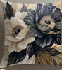 Black & White Floral Polyester Pillow Covers – Designs 1–2, 4 Sizes