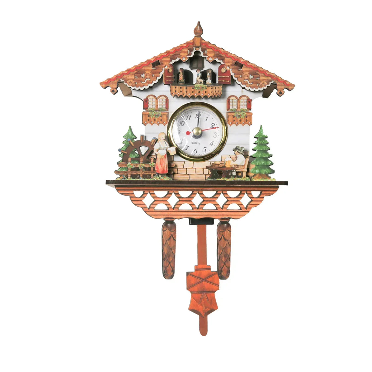 Decorative Birdhouse-Style Wall Clock – Non-Chiming Cuckoo-Inspired Hanging Decor