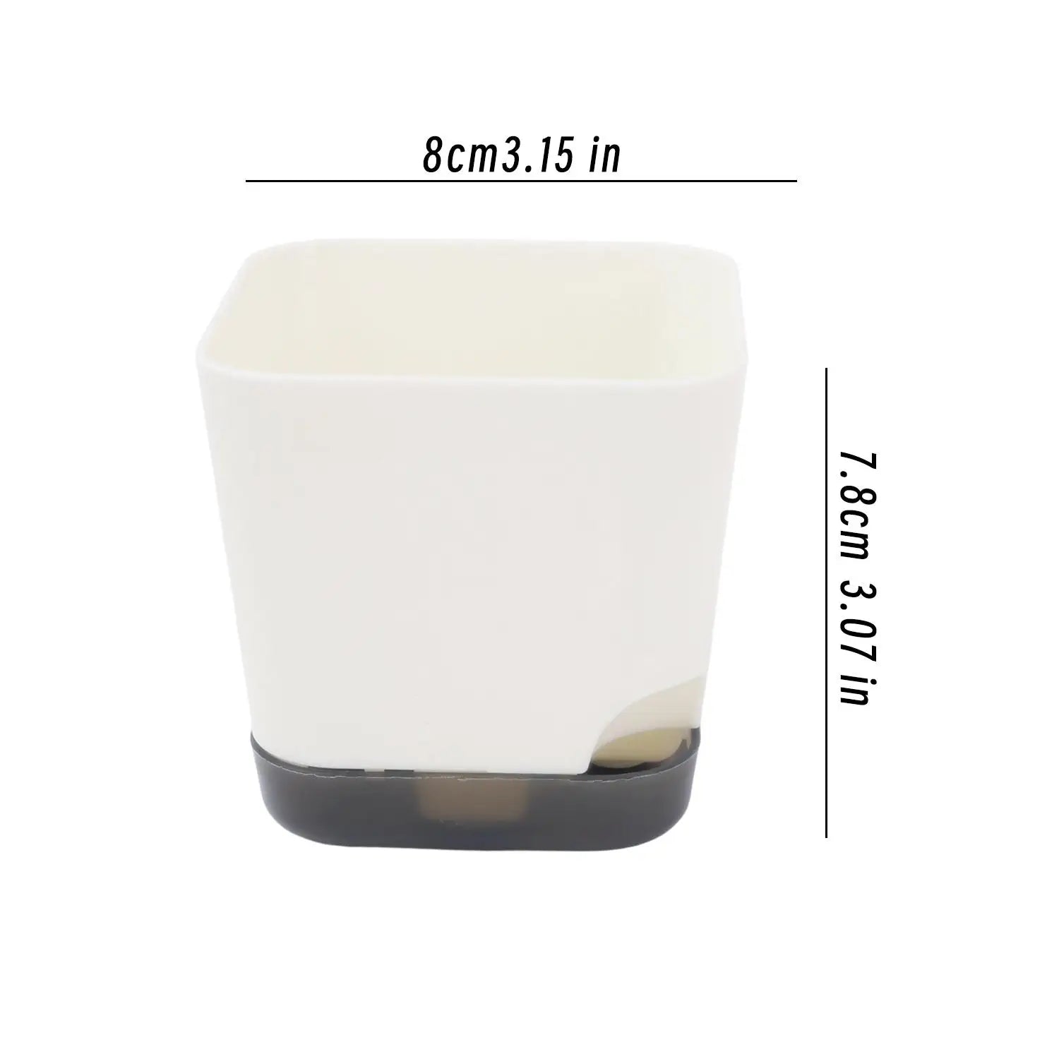 Square Self-Watering Plastic Plant Pot with Water Reservoir