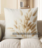 Neutral Pampas Grass Polyester Peachskin Pillow Cover – Design 2, 4 Sizes