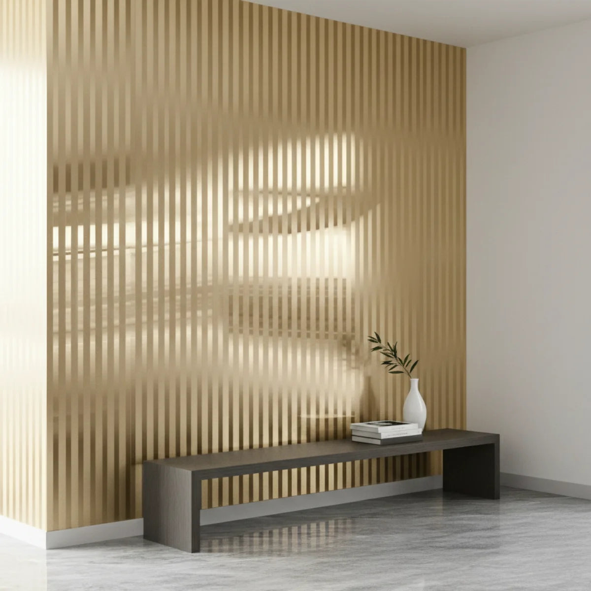 Modern 3D Geometric Stripe Waterproof & Oil-Resistant Peel-and-Stick Wallpaper – Thickened PVC, Removable & Wipe-Clean