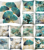Ginkgo & Floral Polyester Pillow Cover – 17.72 × 17.72 in (45 × 45 cm), 1 Piece
