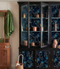 Blue Watercolor Floral Waterproof PVC Peel-and-Stick Wallpaper – Moisture- & Mould-Resistant for Walls, Cabinets & Furniture