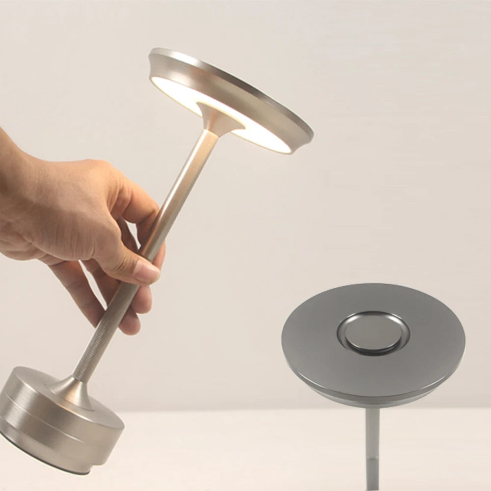 USB Rechargeable LED Table Lamp – Touch Control, 3 Color Modes, Stepless Dimming, Waterproof Bedside Desk Lamp