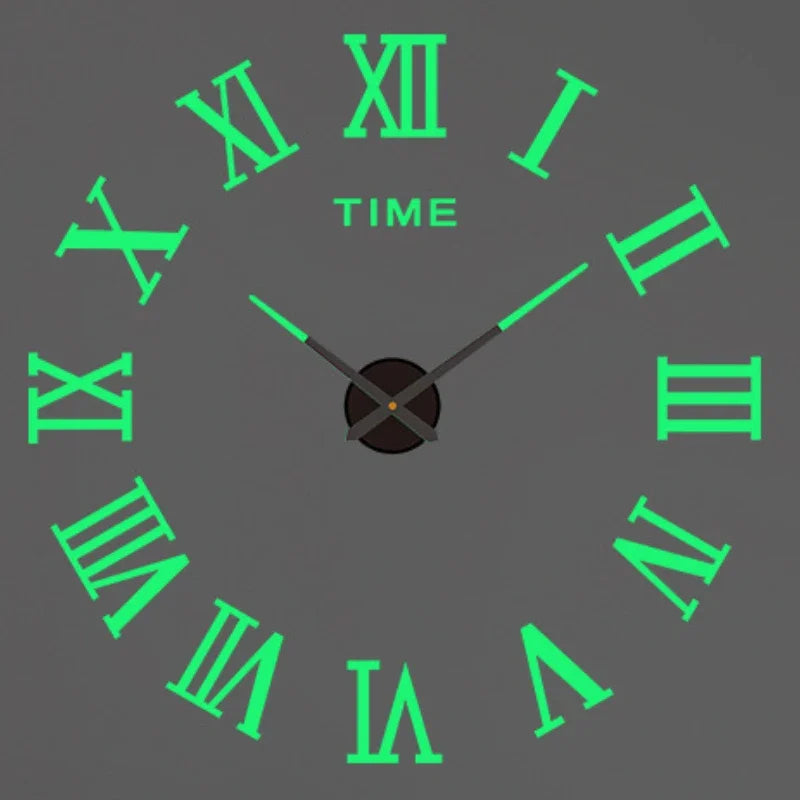 Luminous Acrylic DIY Wall Clock – 12 Designs, 36 or 48 Inch