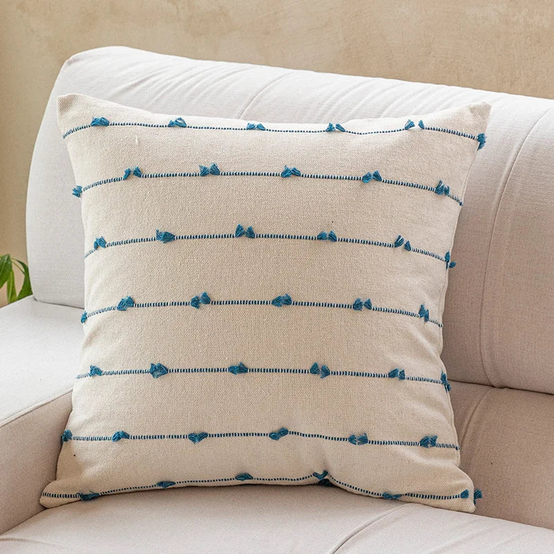 [REVIEW – IMAGE] Blue & Light Green Striped Pillow Covers – Square & Lumbar