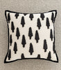 Black Elongated-Diamond Polyester/Cotton Pillow Cover – 17.72 × 17.72 in (45 × 45 cm)