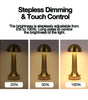 Modern LED Table Lamp – USB-C Rechargeable, Touch Control, 3 Color Modes & Stepless Dimming Metal Bedside Desk Lamp
