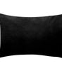 Black Solid Velvet Lumbar Pillow Cover – Soft Woven Fabric, 1 Piece, 11.81 × 19.69 in (30 × 50 cm)
