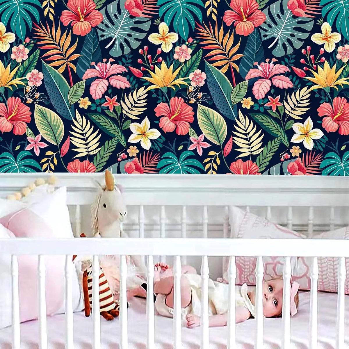 Tropical Palm Leaf Peel-and-Stick Wallpaper – Waterproof Removable Botanical PVC Vinyl for Walls & Cabinets