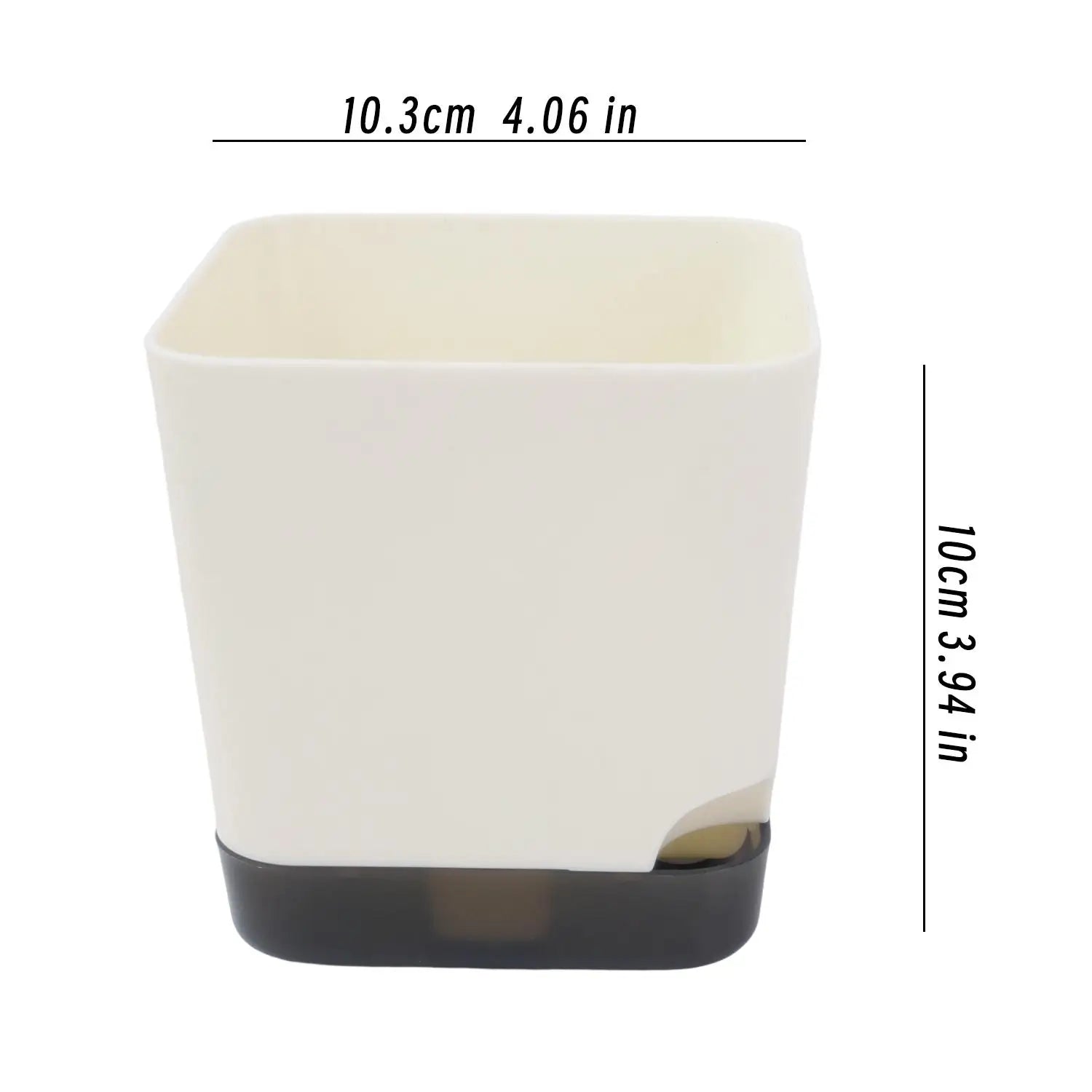 Square Self-Watering Plastic Plant Pot with Water Reservoir