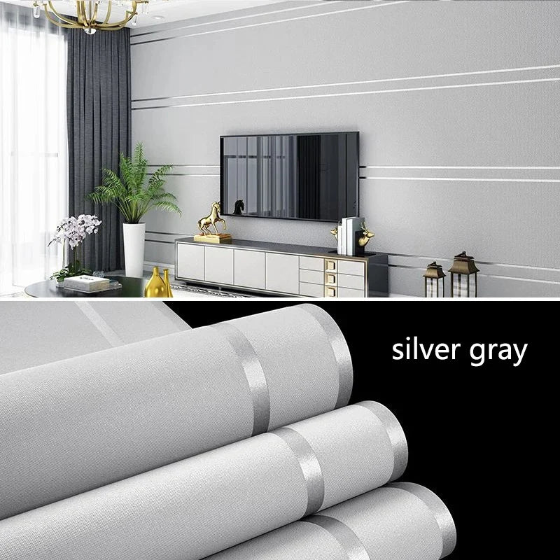 Deerskin-Texture Nordic Geometric Traditional Non-Woven Wallpaper – 53 cm × 9.5 m