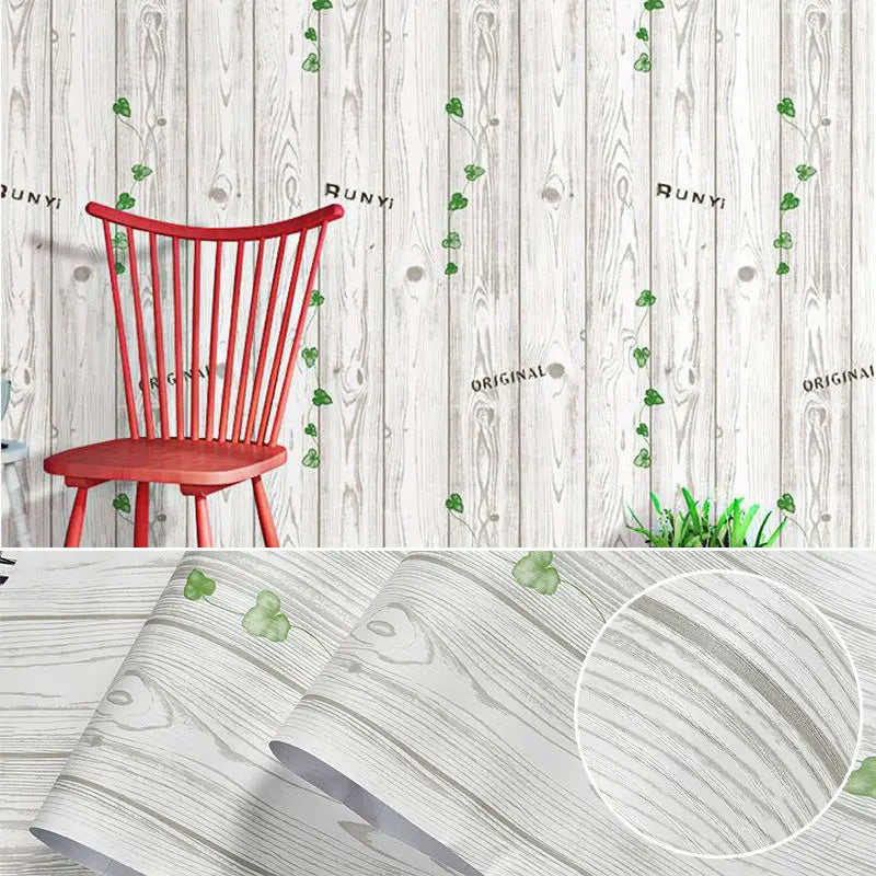 Waterproof Removable Wood-Grain Vinyl Peel-and-Stick Wallpaper for Walls, Cabinets & Furniture