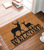 Deer Welcome Doormat – Absorbent Non-Slip Washable Polyester Entryway Mat, Designs 1 & 2