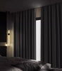 Light Gray Double-Layer Semi-Light Blocking Curtain Panel – 4 Hanging Styles