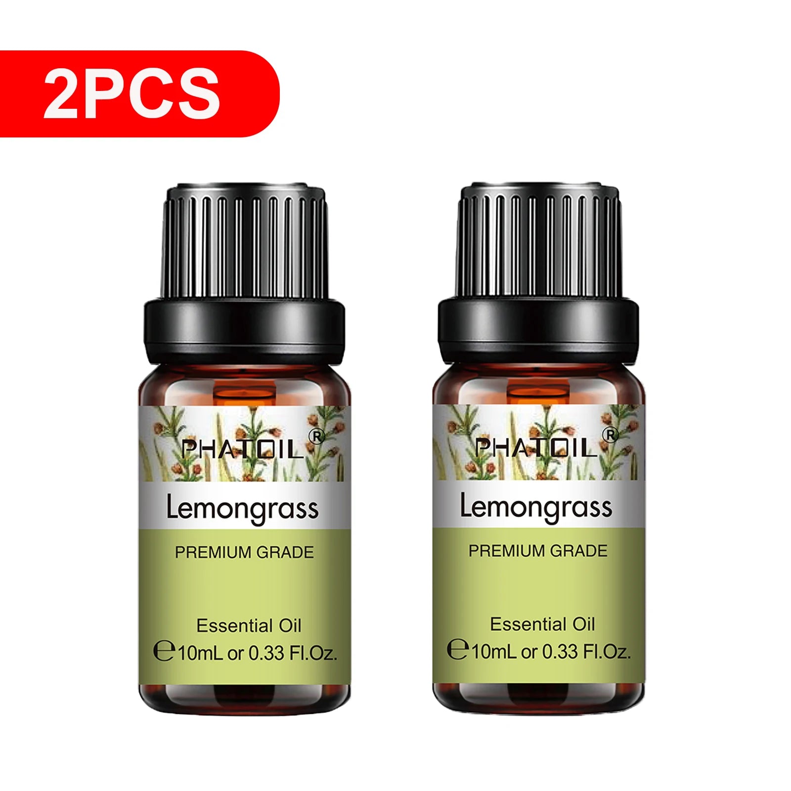 PHATOIL 2-Pack 10ml Pure Essential Oils for Diffusers
